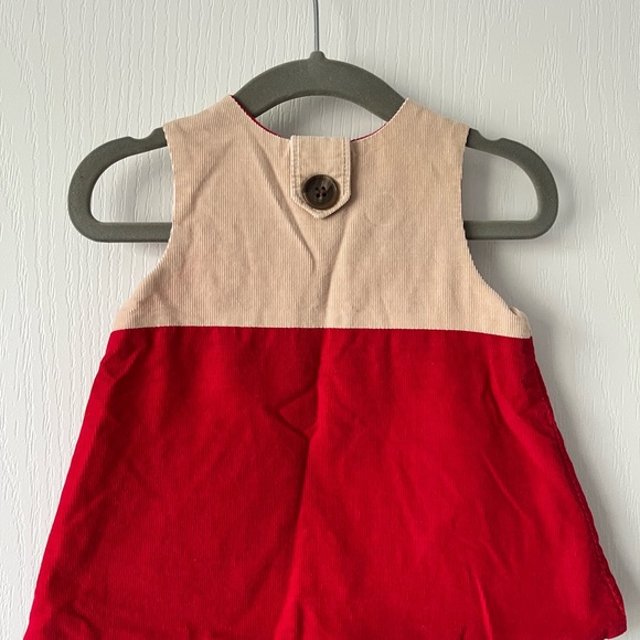 The Beaufort Bonnet Company "H" 0 to 6 months Corduroy Red Tan Jumper - Picture 3 of 5